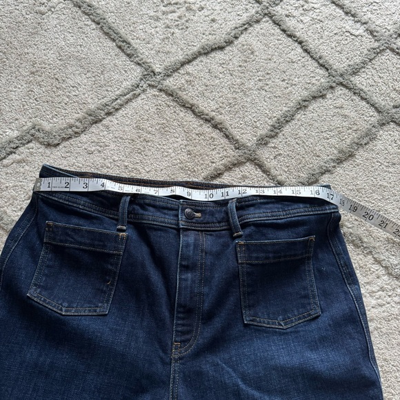 Talbots Flare jeans Mid Rise Stretch Dark Wash Denim 14 - Picture 4 of 8